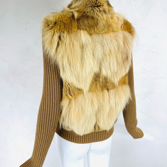 Vintage Fox Fur knitted sleeve jacket - Picture 6 of 15